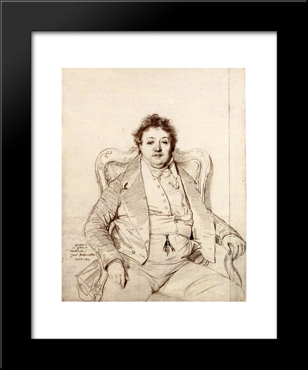 Charles Thevenin 20x24 Black Modern Wood Framed Art Print Poster by Ingres, Jean Auguste Dominique