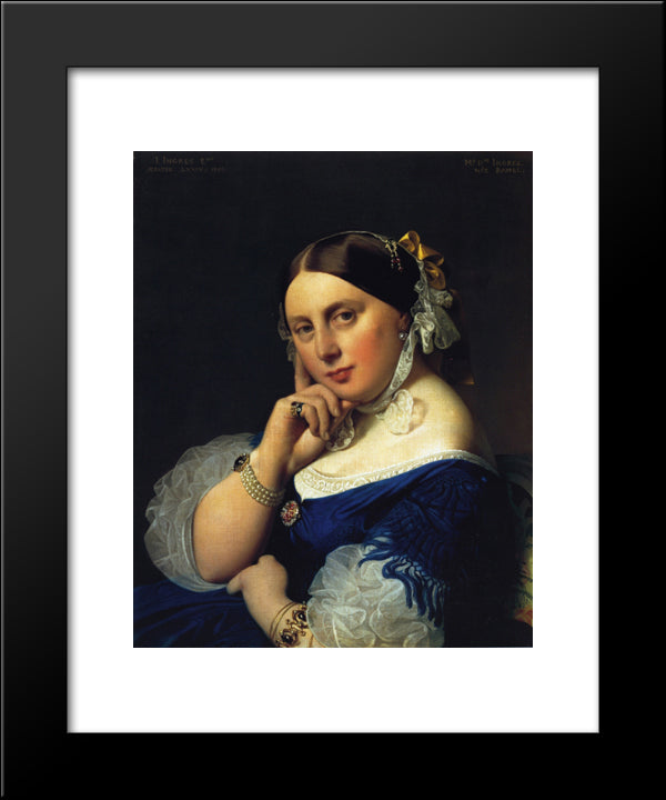 Delphine Ramel, Madame Ingres 20x24 Black Modern Wood Framed Art Print Poster by Ingres, Jean Auguste Dominique