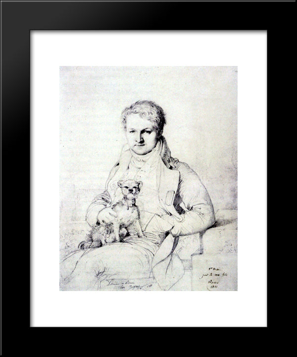 Jacques Marquet, Baron De Montbreton De Norvins 20x24 Black Modern Wood Framed Art Print Poster by Ingres, Jean Auguste Dominique