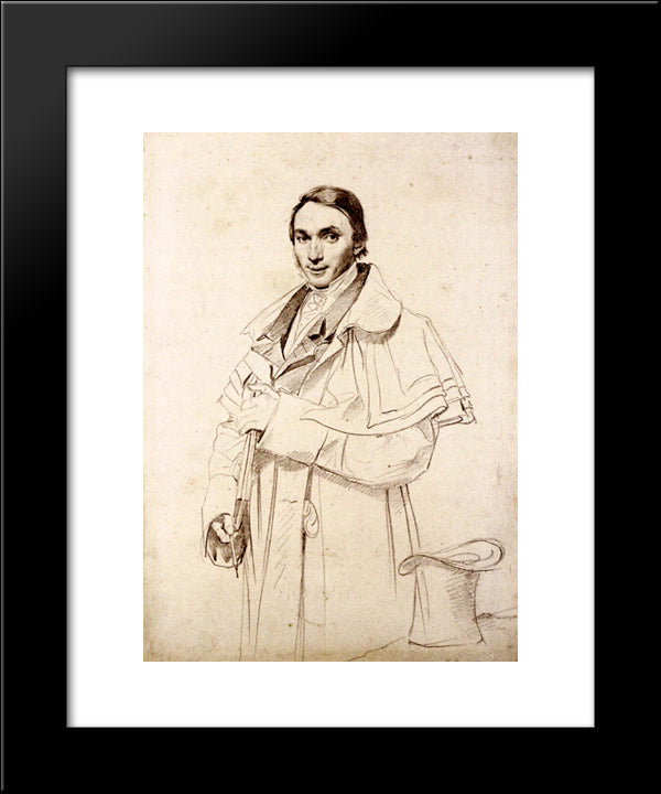 Jean Francois Antoine Forest 20x24 Black Modern Wood Framed Art Print Poster by Ingres, Jean Auguste Dominique