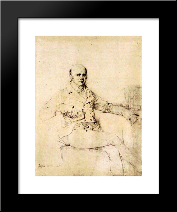 John Russel, Sixth Duke Of Bedford 20x24 Black Modern Wood Framed Art Print Poster by Ingres, Jean Auguste Dominique