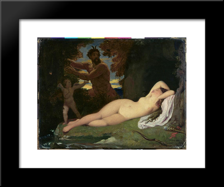 Jupiter And Antiope 20x24 Black Modern Wood Framed Art Print Poster by Ingres, Jean Auguste Dominique