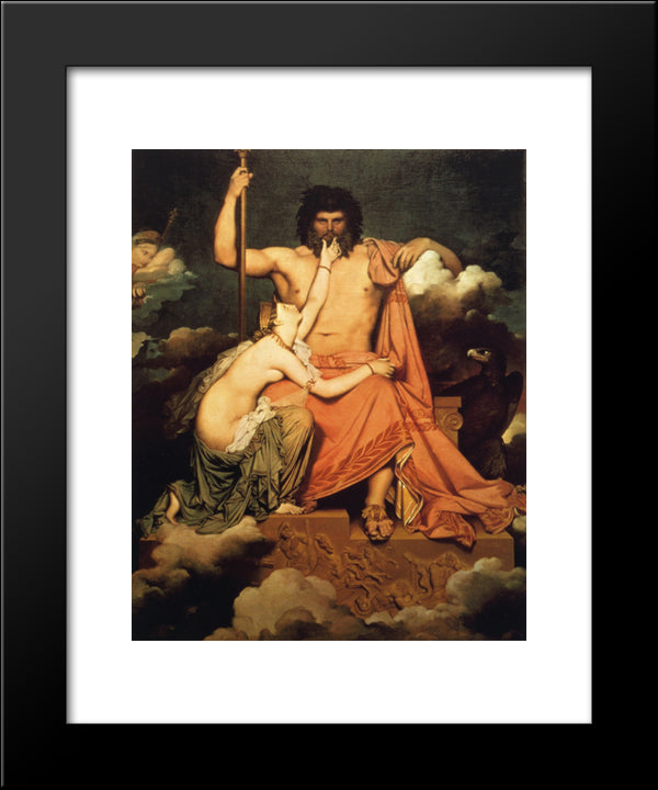 Jupiter And Thetis 20x24 Black Modern Wood Framed Art Print Poster by Ingres, Jean Auguste Dominique