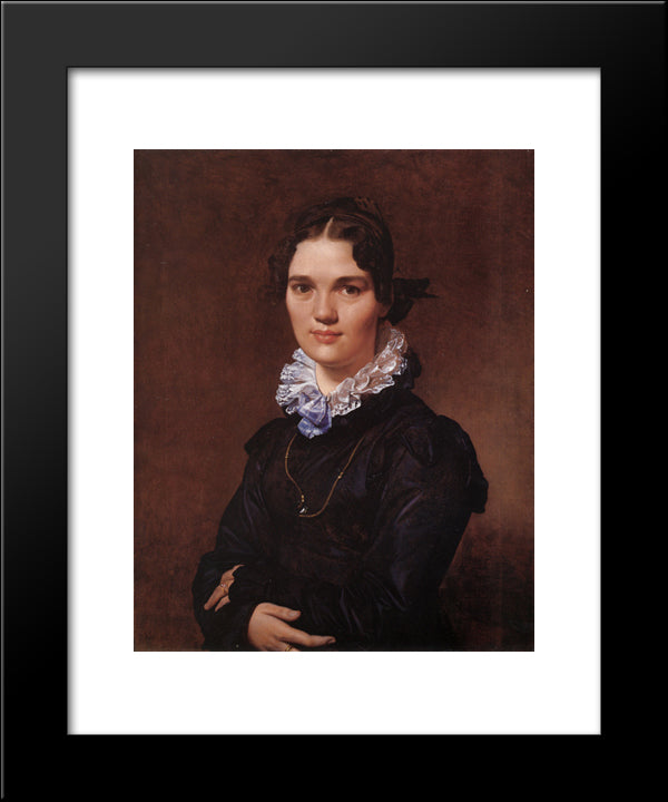 Mademoiselle Jeanne Gonin 20x24 Black Modern Wood Framed Art Print Poster by Ingres, Jean Auguste Dominique