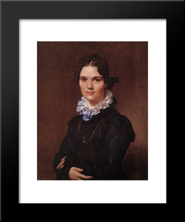 Mademoiselle Jeanne-Suzanne-Catherine Gonin, Later Madame Pyrame Thomegeux 20x24 Black Modern Wood Framed Art Print Poster by Ingres, Jean Auguste Dominique