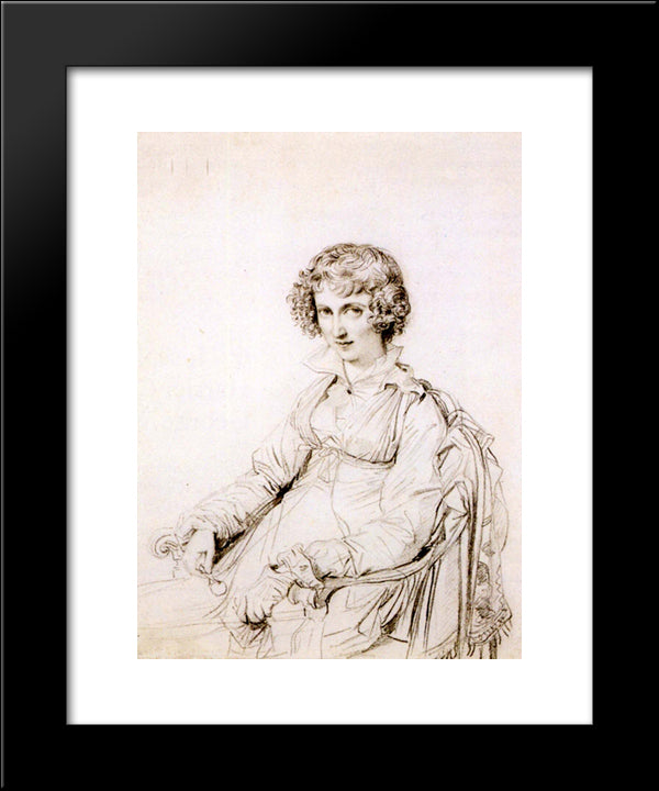 Mrs Charles Thomas Thruston, Born Frances Edwards 20x24 Black Modern Wood Framed Art Print Poster by Ingres, Jean Auguste Dominique