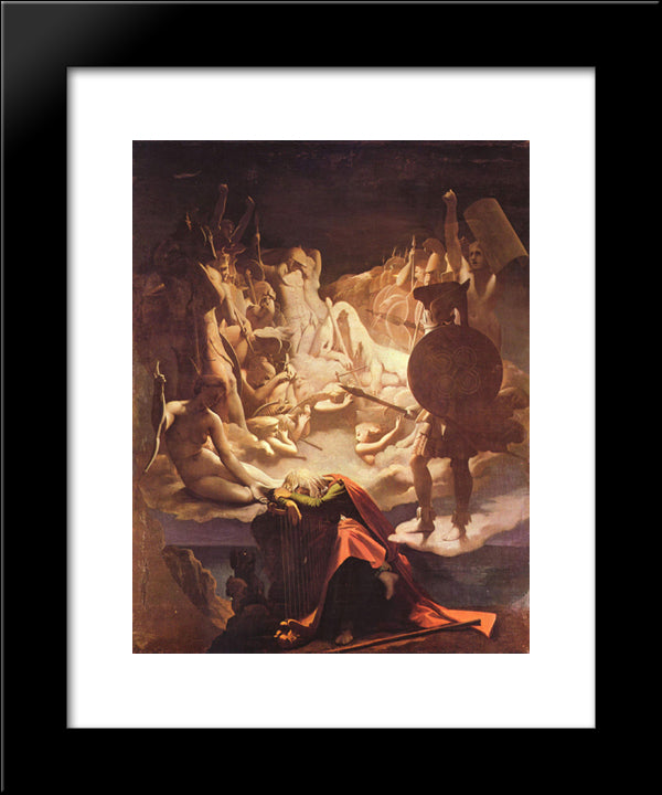 The Dream Of Ossian 20x24 Black Modern Wood Framed Art Print Poster by Ingres, Jean Auguste Dominique