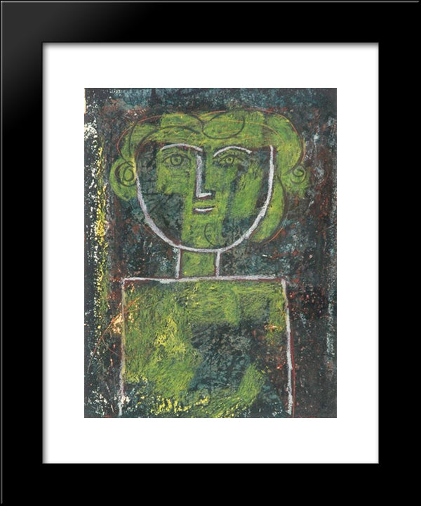 A Figure 20x24 Black Modern Wood Framed Art Print Poster by Jean David