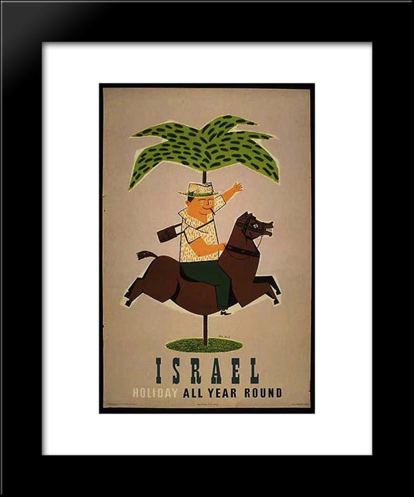 Holiday All Year Round 20x24 Black Modern Wood Framed Art Print Poster by Jean David