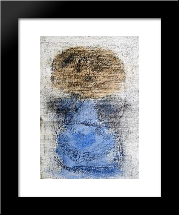 Standing Figure 20x24 Black Modern Wood Framed Art Print Poster by Jean David