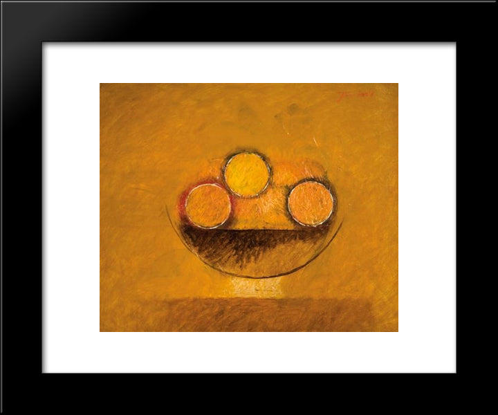 Still Life 20x24 Black Modern Wood Framed Art Print Poster by Jean David