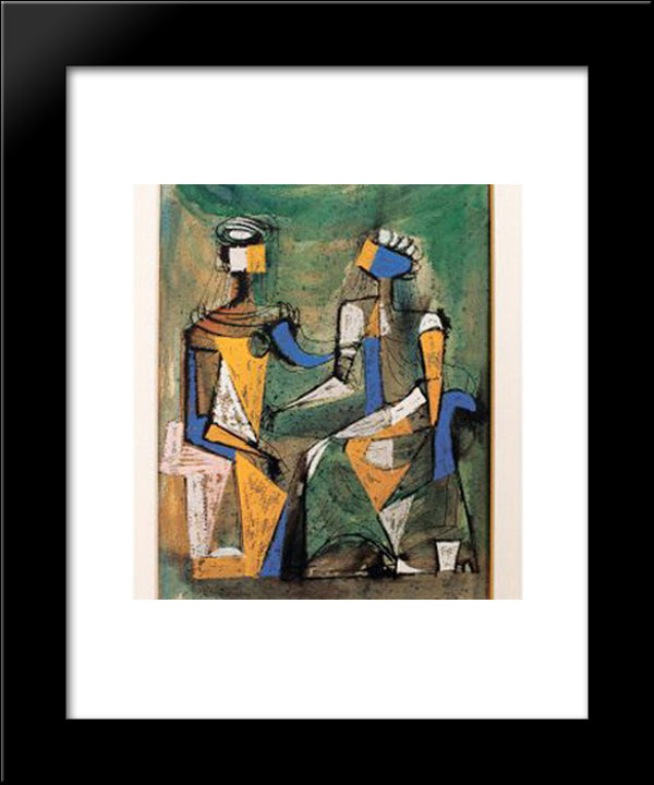 The Royal Couple 20x24 Black Modern Wood Framed Art Print Poster by Jean David
