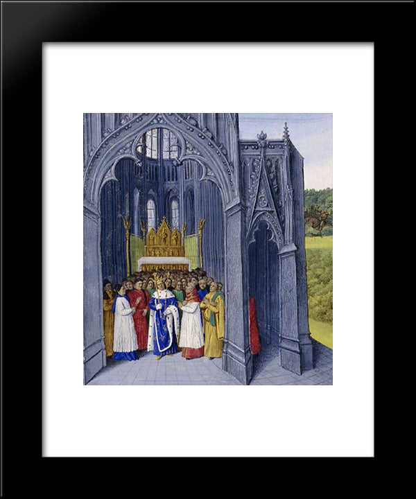 Clovis Ii 20x24 Black Modern Wood Framed Art Print Poster by Fouquet, Jean