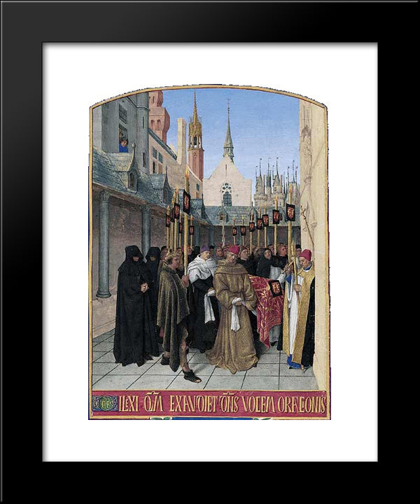 Funerals 20x24 Black Modern Wood Framed Art Print Poster by Fouquet, Jean