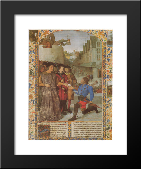 Livius Der Sorbonne 20x24 Black Modern Wood Framed Art Print Poster by Fouquet, Jean