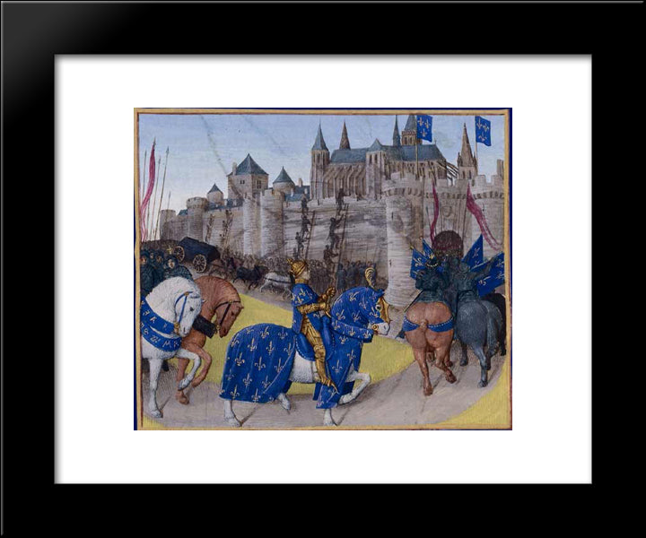 Taken In Tours In 1189 20x24 Black Modern Wood Framed Art Print Poster by Fouquet, Jean