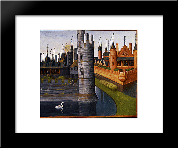 The Life Of Louis Ii (846-79) 'The Stammerer' 20x24 Black Modern Wood Framed Art Print Poster by Fouquet, Jean