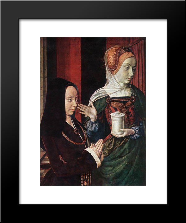 Madeleine Of Bourgogne Presented By St. Mary Magdalene 20x24 Black Modern Wood Framed Art Print Poster by Hey, Jean