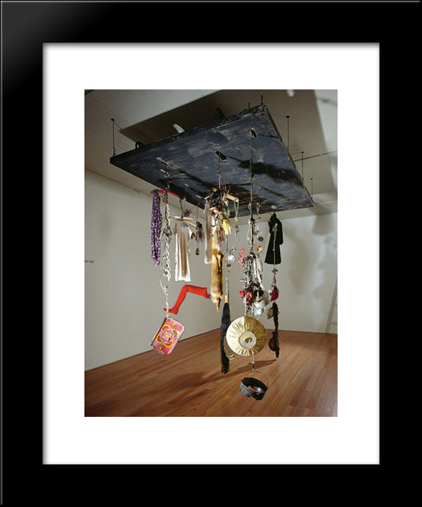 Ballet Of The Poor 20x24 Black Modern Wood Framed Art Print Poster by Tinguely, Jean