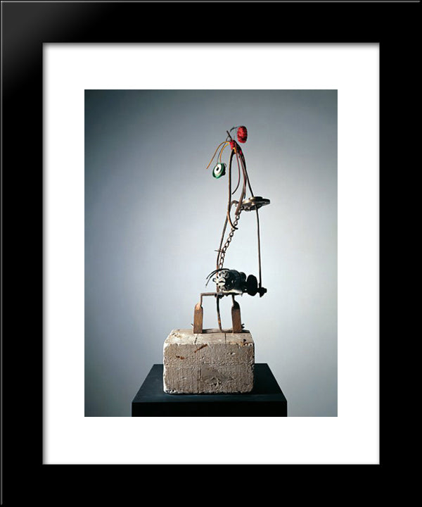Baluba 20x24 Black Modern Wood Framed Art Print Poster by Tinguely, Jean