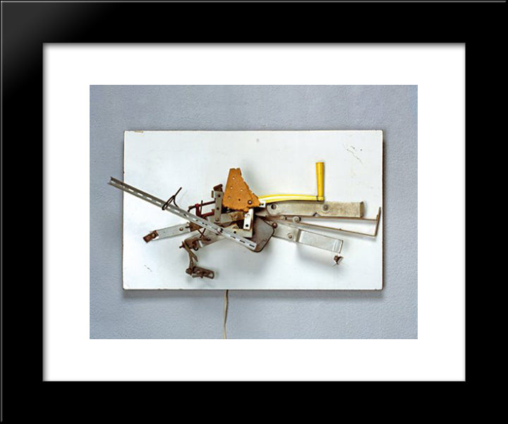 Ecrevisse 20x24 Black Modern Wood Framed Art Print Poster by Tinguely, Jean