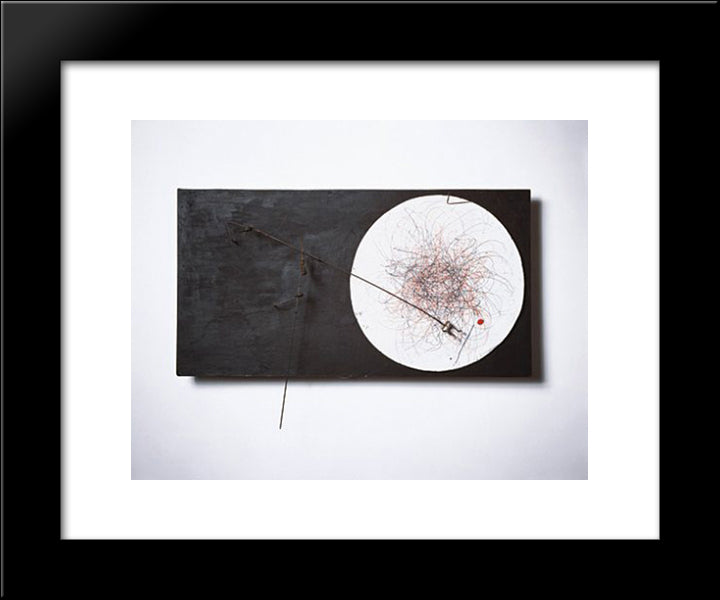 Machine A Dessiner No. 3 20x24 Black Modern Wood Framed Art Print Poster by Tinguely, Jean