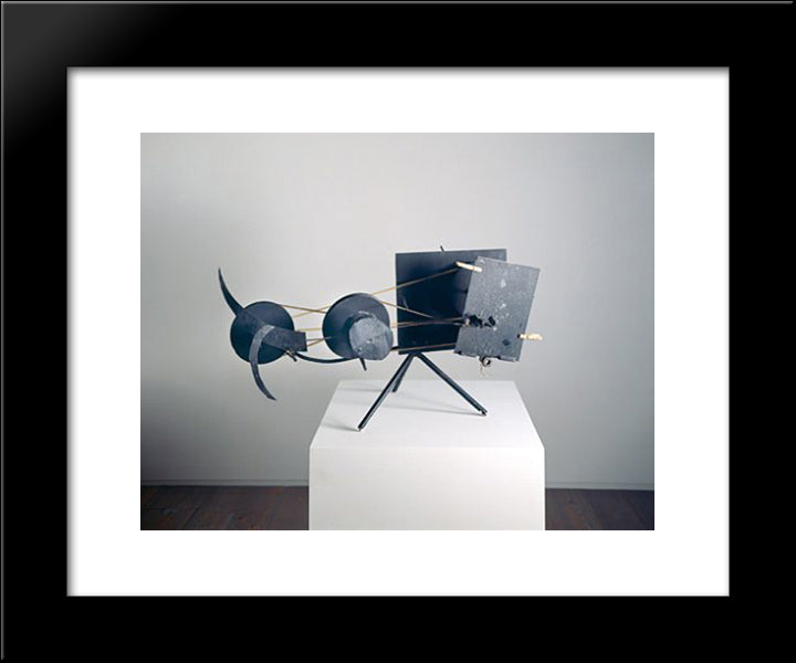 Meta - Matic No. 6 20x24 Black Modern Wood Framed Art Print Poster by Tinguely, Jean