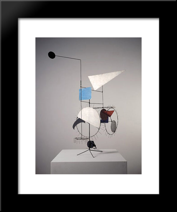 Meta - Mecanique 20x24 Black Modern Wood Framed Art Print Poster by Tinguely, Jean