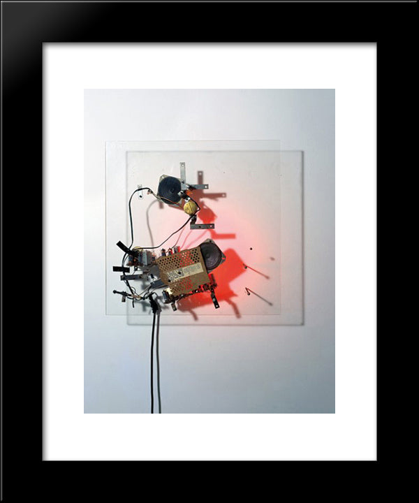 Radio Wnyr Nr. 15 20x24 Black Modern Wood Framed Art Print Poster by Tinguely, Jean