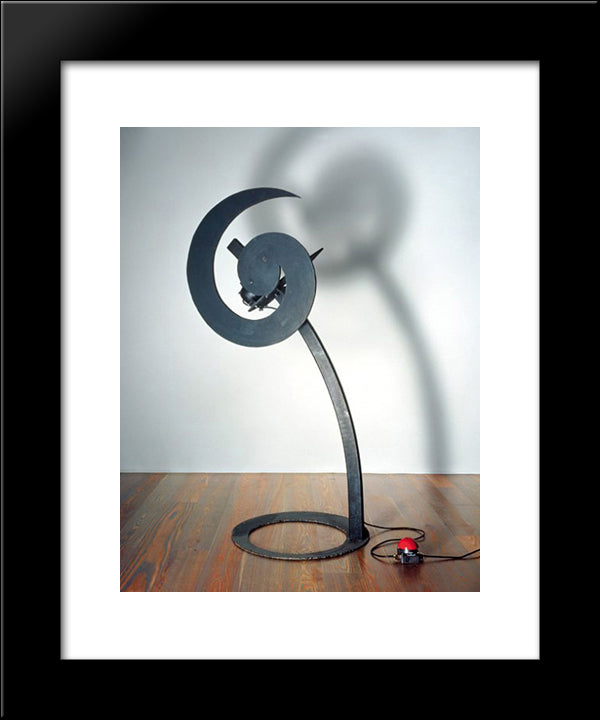 Spirale (Rorelse) 20x24 Black Modern Wood Framed Art Print Poster by Tinguely, Jean