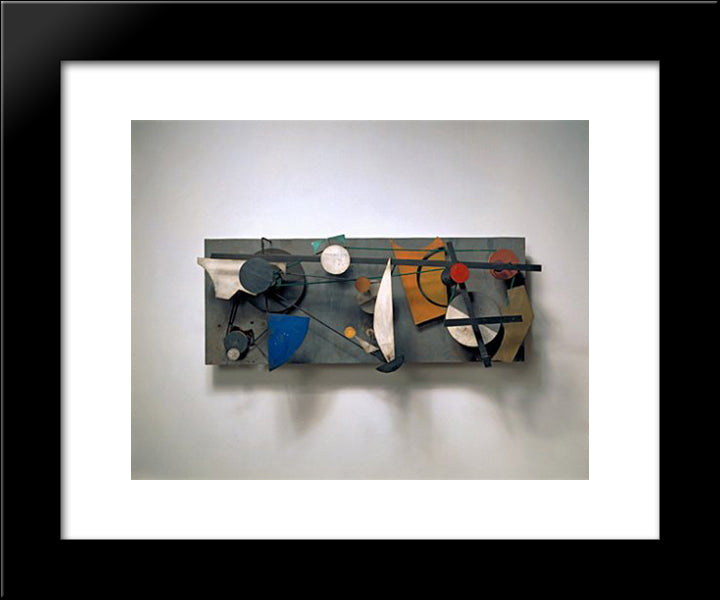 Wundermaschine - Meta - Kandinsky I 20x24 Black Modern Wood Framed Art Print Poster by Tinguely, Jean