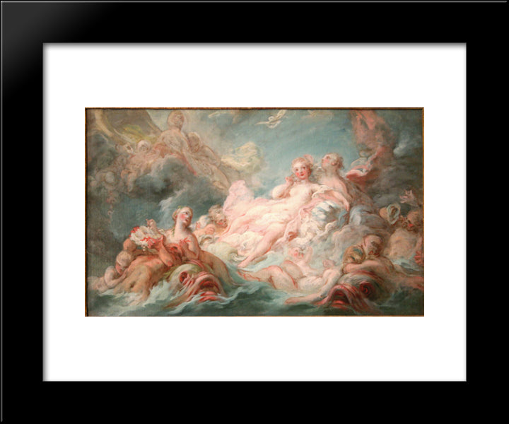 The Birth Of Venus 20x24 Black Modern Wood Framed Art Print Poster by Fragonard, Jean Honore