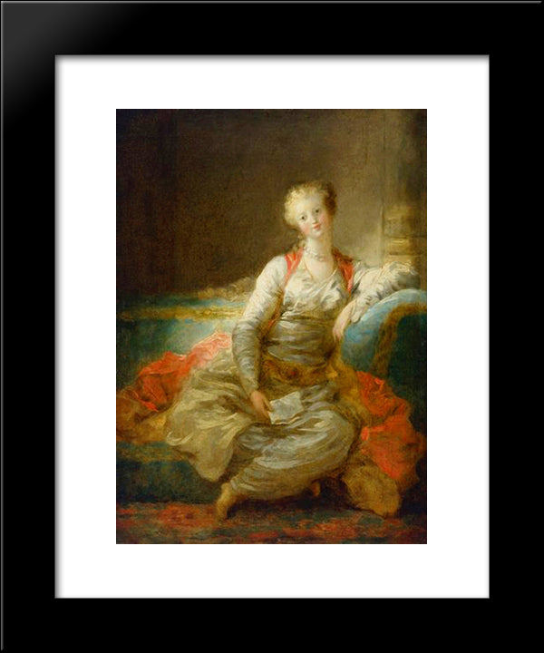 The Little Sultan 20x24 Black Modern Wood Framed Art Print Poster by Fragonard, Jean Honore