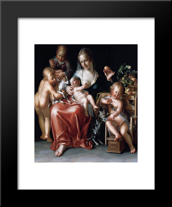 Charity 20x24 Black Modern Wood Framed Art Print Poster by Wtewael, Joachim