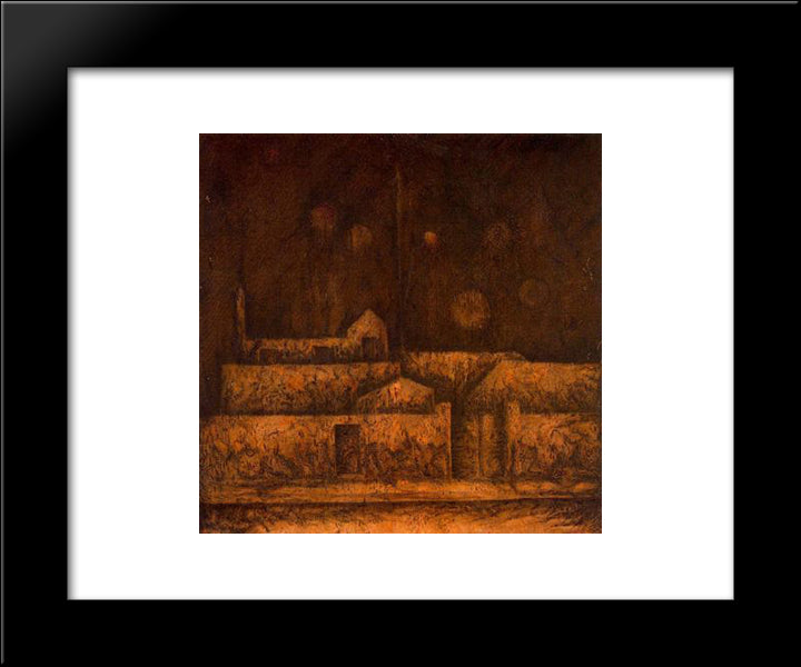 Acupintura 20x24 Black Modern Wood Framed Art Print Poster by Ponc, Joan