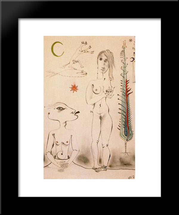 Suite Perversitats 20x24 Black Modern Wood Framed Art Print Poster by Ponc, Joan