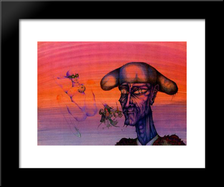 Suite Ultima Tauromaquia 20x24 Black Modern Wood Framed Art Print Poster by Ponc, Joan