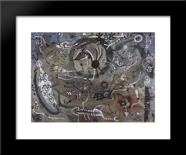 Untitled 20x24 Black Modern Wood Framed Art Print Poster by Ponc, Joan