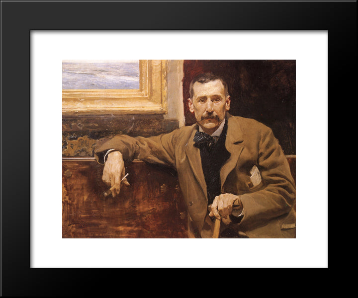 Benito Perez Galdos 20x24 Black Modern Wood Framed Art Print Poster by Sorolla, Joaquin