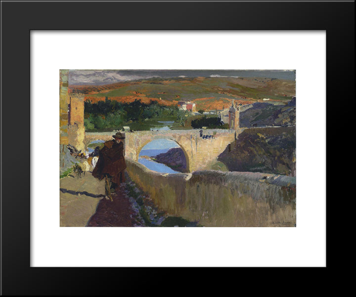 Blind Man Of Toledo 20x24 Black Modern Wood Framed Art Print Poster by Sorolla, Joaquin
