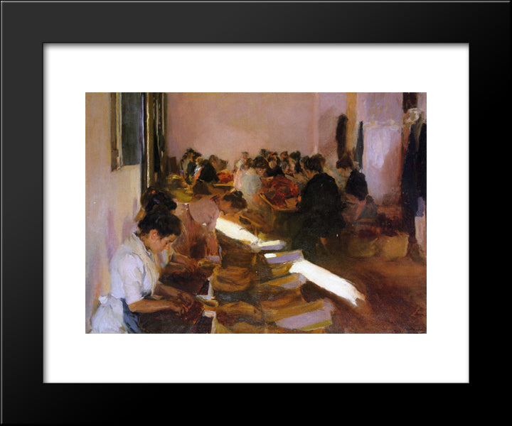 Boxing Raisins, Javea 20x24 Black Modern Wood Framed Art Print Poster by Sorolla, Joaquin