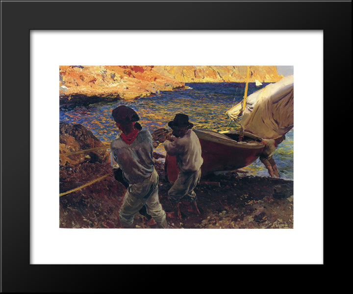 End Of The Day, Javea 20x24 Black Modern Wood Framed Art Print Poster by Sorolla, Joaquin