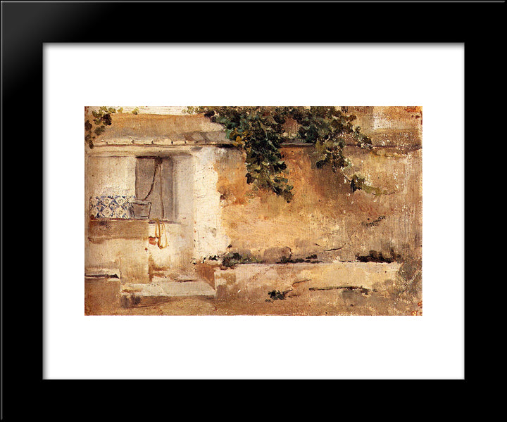 Farmhouse In Valencia 20x24 Black Modern Wood Framed Art Print Poster by Sorolla, Joaquin