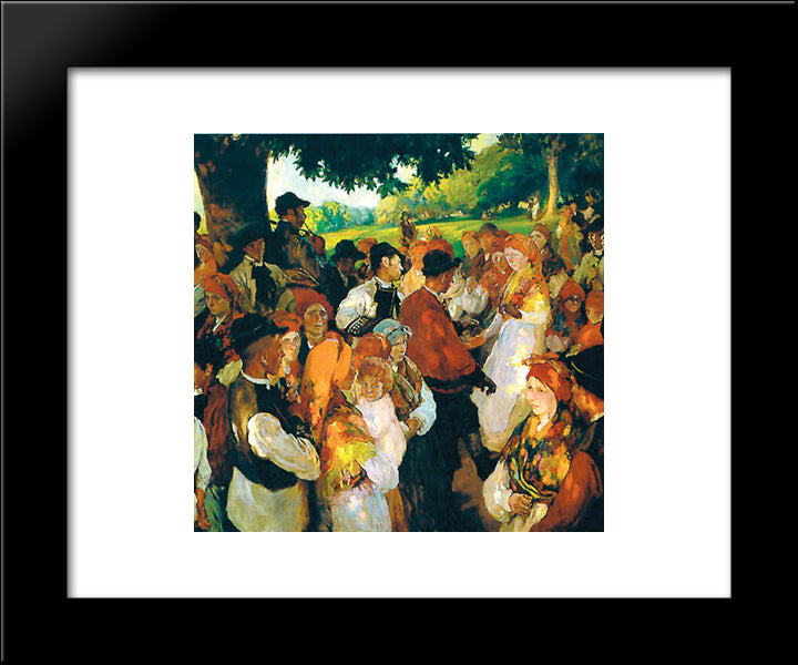 Galician Party 20x24 Black Modern Wood Framed Art Print Poster by Sorolla, Joaquin