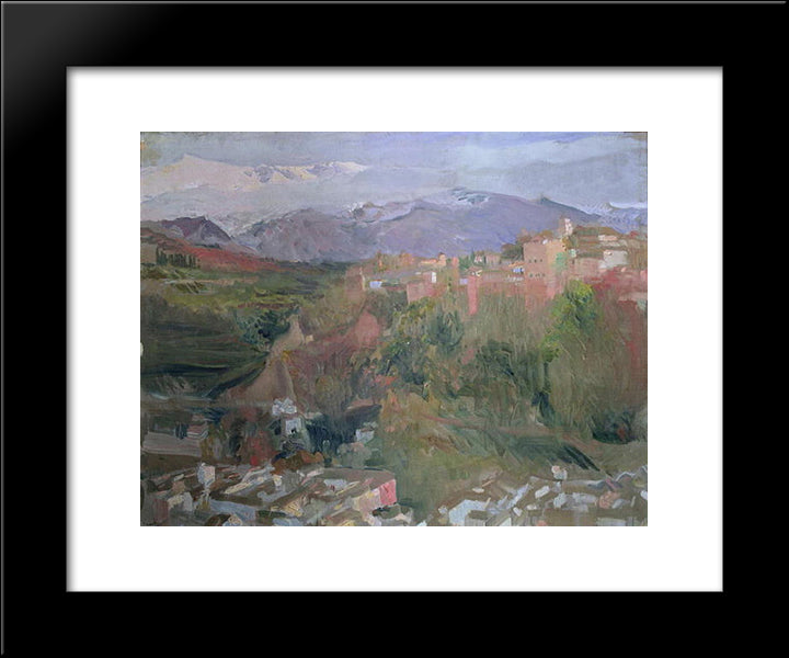 Granada 20x24 Black Modern Wood Framed Art Print Poster by Sorolla, Joaquin