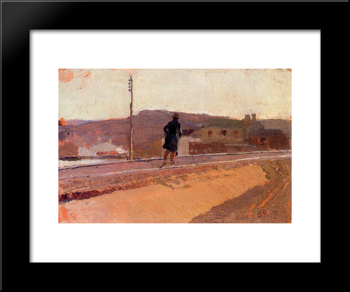 Landscape With Figure 20x24 Black Modern Wood Framed Art Print Poster by Sorolla, Joaquin