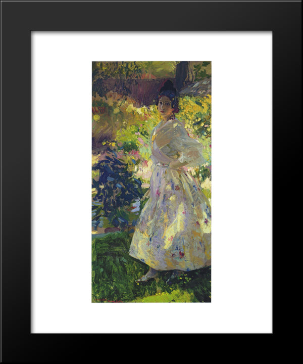 Maria Dressed As A Valencian Peasant Girl 20x24 Black Modern Wood Framed Art Print Poster by Sorolla, Joaquin