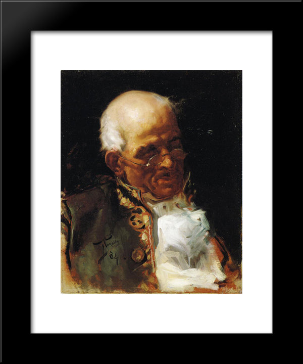 Portrait Of A Caballero 20x24 Black Modern Wood Framed Art Print Poster by Sorolla, Joaquin