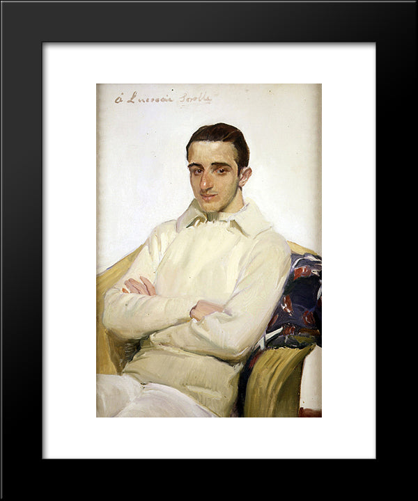 Portrait Of Jose Luis Lopez De Arana Benlliure 20x24 Black Modern Wood Framed Art Print Poster by Sorolla, Joaquin