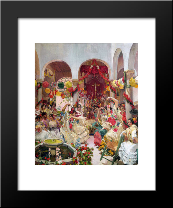 Seville, The Dance 20x24 Black Modern Wood Framed Art Print Poster by Sorolla, Joaquin